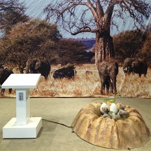 Exposition <span class=keywords><strong>de</strong></span> dinosaures animatroniques du parc des dinosaures Blue Lizard <span class=keywords><strong>de</strong></span> Zigong, bébé dinosaure dans son nid - Product Image 4