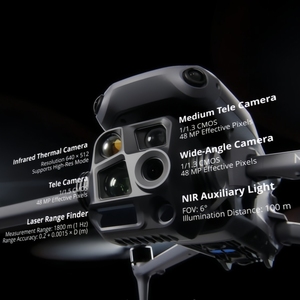 โดรน DJI Matrice 4T กล้องเชิงพาณิชย์ ระบบเลเซอร์วัดระยะ ควบคุมระยะไกล พับเก็บได้ ตัวเครื่องทำจากพลาสติก ระยะส่งสัญญาณ 10 กม. บินได้นาน 49 นาที ระบบถ่ายภาพความร้อน <span class=keywords><strong>GPS</strong></span> - Product Image 2