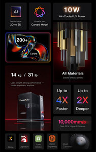 Xlaserlab E3 Système à double mise au point, outil de gravure sur surface incurvée, machines de gravure <span class=keywords><strong>laser</strong></span> - Product Image 3