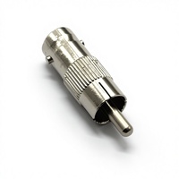 Adaptateur vidéo BNC mâle vers RCA mâle, câble coaxial, contact en cuivre, boîtier en alliage de zinc 50, connecteur pour système de caméra CCTV