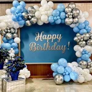 Ballons bleus et blancs, flocons de <span class=keywords><strong>neige</strong></span>, fournitures de fête, kit de fête d'<span class=keywords><strong>anniversaire</strong></span> de princesse, décorations de fête sur le thème de la <span class=keywords><strong>neige</strong></span> pour filles - Product Image 3