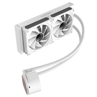 Refroidisseur liquide pour ordinateur GAMEMAX IceBurg240 Digital WH, personnalisable en usine, avec dissipateur thermique en cuivre contrôlé par PWM, Intel 120 mm