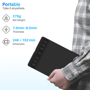 <span class=keywords><strong>Tablette</strong></span> <span class=keywords><strong>graphique</strong></span> <span class=keywords><strong>Huion</strong></span> H641P pour le dessin et la conception artistique, petite taille, avec stylet tactile - Product Image 6