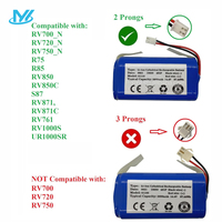 Baterai MYiYAE RVBAT850 untuk Penyedot Debu Robot Shark Ion R75 R85 RV850 S87 AV752 AV751 RV761 RV851WV RV871 RV1000S
