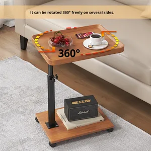 Tables basses multifonctionnelles réglables en bois et métal modernes pour salon, <span class=keywords><strong>chambre</strong></span>, balcon - Tables <span class=keywords><strong>d</strong></span>'appoint mobiles - Product Image 2