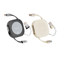 Kabel Pengisian Cepat Retraktil SOMOSTEL 4 in 1 Multi USB Charger Cord dengan Transfer Data Tipe C 480Mbps