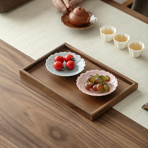 Guanlan <b>Ceramic</b> Fruit <b>Plate</b> Flower Shape Porcelain Tea Table Snack Dish For Home Party Use - Product Image 1