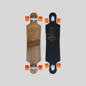 New Fashion Solid Color Canadian Maple Longboard Skateboard Deck Long Board Made Ni China