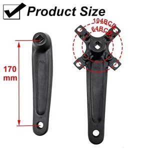 Pédalier VTT BUCKLOS 9 vitesses 22-32-<span class=keywords><strong>44T</strong></span>, ensemble de manivelle de vélo en alliage d'aluminium 170mm, plateaux 64/104BCD, pièce de pédalier de vélo - Product Image 3