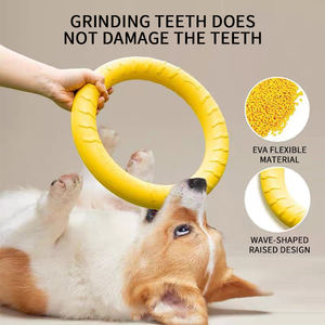 Giocattolo Indistruttibile per Cani con Corda Oscillante, Galleggiante in EVA, Anello Interattivo per Giochi e Masticazione con Foro Centrale - Product Image 3