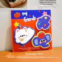 Adorables notes autocollantes sur le thème des animaux de compagnie, autocollants décoratifs multi-pièces pour étudiants, notes de planification, notes de message, mémos, adhésifs réutilisables