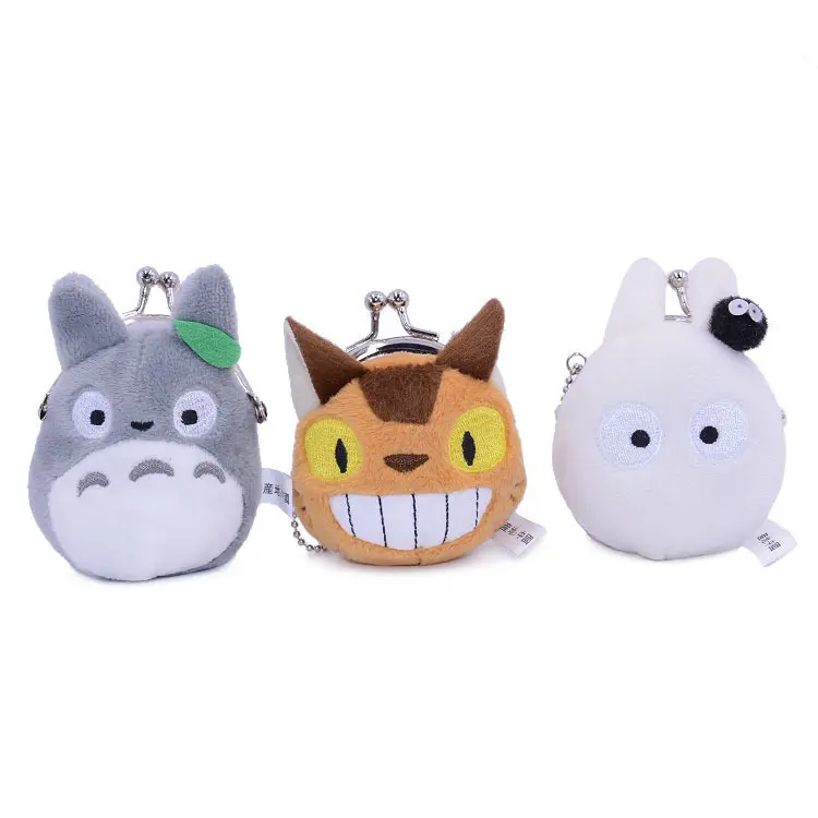3 Styles My Neighbor Totoro Polyester For Student Single Layer Storage Bag Anime Hasp Plush Coin Purse Pendant