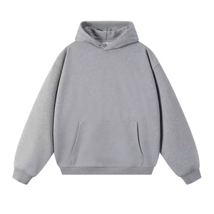 เสื้อฮู้ดดี้ผู้ชายไซส์ใหญ่ 380 กรัม ผ้าเฟรนช์เทอร์รี่เนื้อหนัก สีดำ ผ้าฝ้ายผสมโพลีเอสเตอร์ สำหรับฤดูใบไม้ร่วงและฤดูหนาว - Product Image 6