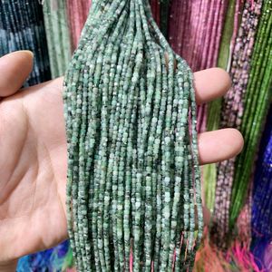 Tactvolle Trendy Natuurlijke Aquamarijn Smaragd Kubus Facetted Kraal 2Mm Losse Kralen Voor Sieraden Maken Ketting Armband Model 0286 - Product Image 3