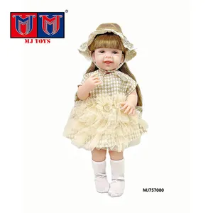 批发22英寸高品质仿真活脸婴儿娃娃重生娃娃婴儿玩具，看起来像女孩的真正婴儿