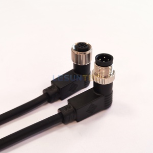 3针4针5针8针工控防水M5 M8 M12全系列航空插头弯头连接器线束 - Product Image 2