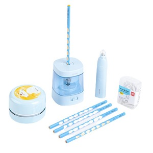 Sacapuntas eléctrico Deli 33303A de operación con una sola mano para uso escolar de niños - Product Image 2