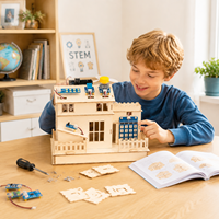 Zetok Casa de Madera DIY para Mayores de 8 Años, Kit de Iniciación con Sensor, Granja Inteligente Programable con Código Visual, Kit de Aprendizaje STEM