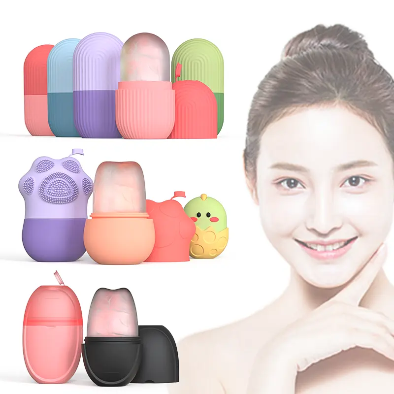 F1 Amazon Hot Sale New cool silicone ice face roller mold facial massage ice and skin