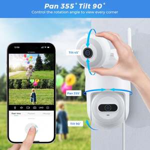 Câmera de segurança usada 20Mp Alam Câmera Blh Caminhão Tubo Nice Surveillance Wifi Panorama Relógio <span class=keywords><strong>Com</strong></span> Som Quay Hd Len - Product Image 3