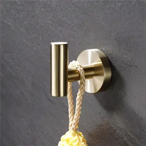 Luxury stainless steel gold robe hook bathroom kitchen accessories home decoration supplier
