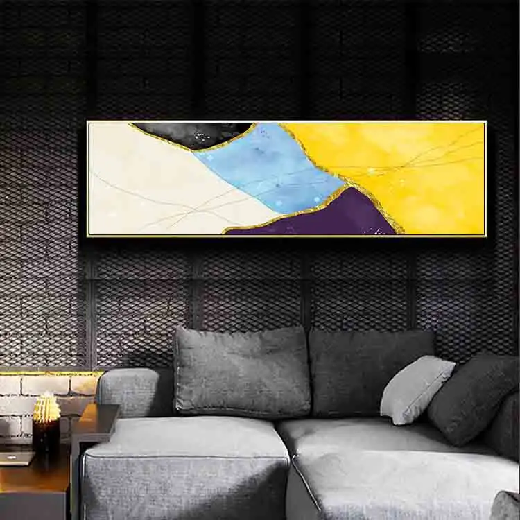 Pinturas de arte abstracto moderno impreso nórdico, impresión artística de pared de dormitorio con marco