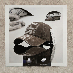 Casquette de baseball vintage sportive de haute qualité avec grande broderie de lettres, 6 panneaux, délavée, déchirée, usée, réglable - Product Image 2