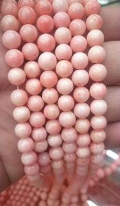 Perle di corallo rosa con pietre preziose a filo allentato rotondo polacco naturale per gioielli che fanno orecchini con collana di bracciali - Product Image 4