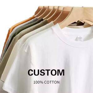 Unisex 100% pamuk örme T-Shirt erkekler ve kadınlar için yüksek kalite düz tasarım Hommes dökmek için özelleştirilebilir boş tişört - Product Image 1