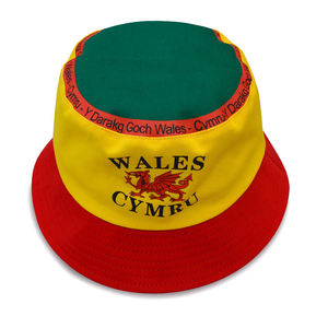 Sombrero de Pescador con Estampado del Dragón de Gales (Cymru), Colores de la Bandera Nacional de Gales, Sombrero de Recuerdo para Fanáticos de Eventos Deportivos de Fútbol - Product Image 4