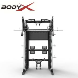 S0106E Machine <span class=keywords><strong>Smith</strong></span> multifonctionnelle à usage commercial avec fonction de croisement de câbles, rack de musculation avec fonction de tirage latéral et de tirage bas - Product Image 3
