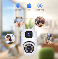 Kamera Keamanan Wi-Fi V380 Pro 2MP Lensa Ganda dengan Deteksi Manusia, PTZ, Penyimpanan Cloud, dan Penglihatan Malam