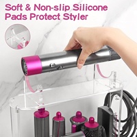 Support de rangement en acrylique avec Dyson Airwrap Styler Accessoires Organisateur de comptoir pour le stockage de la salle de bain Accessoires à long baril