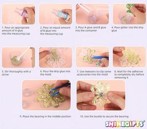 DIY Crystal Glue Finger Gyro Mold <b>Tool</b> Series Functional Playing Fidget Hand Sensory <b>Toy</b> for Handmade - Product Image 2