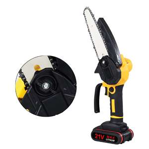 Meilleure vente OEM Tronçonneuse électrique sans fil portable alimentée par <span class=keywords><strong>batterie</strong></span> <span class=keywords><strong>Mini</strong></span> scies <span class=keywords><strong>à</strong></span> <span class=keywords><strong>chaîne</strong></span> portatives Boîte en plastique 4/6 pouces 650W - Product Image 3