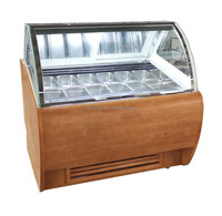 Vitrine Réfrigérée pour Crèmes Glacées et Gelatos, Congélateur à Air pour Glaces et Sucettes Glacées