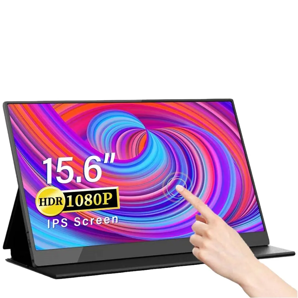 2023 חדש 15.6 אינץ קיבולי מגע FHD מסך 1920*1080 רזולוציה USB סוג-C IPS LCD כושר תצוגה אנדרואיד צג