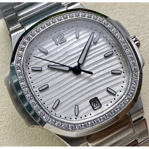 Montre mécanique automatique de luxe pour hommes et femmes, avec cristaux et diamants, lunette sertie de diamants, vente en gros Chine - Product Image 1