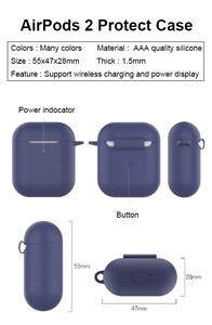Nuova Custodia Alla Moda per <span class=keywords><strong>AirPods</strong></span> 2, Design Ecologico in Silicone e Alluminio, Antiurto, Impermeabile, Antipolvere, Antiscivolo, Replica 1:1 - Product Image 2