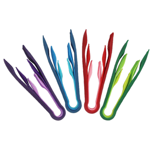Eco-Friendly <b>Kitchen</b> Salad Bread Tongs Colorful Silicone Ice Tong Durable <b>Plastic</b> <b>Kitchen</b> Utensils - Product Image 4