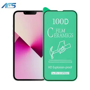 Pabrik Grosir 100D Keramik Ponsel Lembut Kaca Tempered Layar Film Pelindung untuk iPhone X 11 12 13 14 Pro