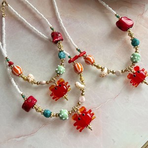 18K Gold Plated Non-Fading Dopamine Colorful <strong>Crab</strong> Glass Necklace Trendy Butterfly Pattern Stainless Steel Diamond Main <strong>Jewelry</strong> - Product Image 2