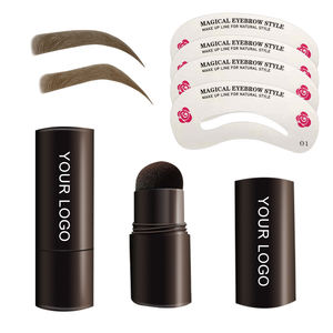 新しい眉毛スタンプ整形キットメイクアップ防水眉パウダーアイ眉毛スティックヘアライン輪郭黒茶色 - Product Image 3