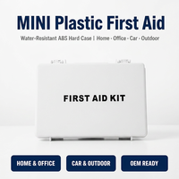 Étui rigide compact en ABS blanc avec logo imprimé en soie, vide, pour le rangement de médicaments, survie en extérieur, OEM ODM, prix usine personnalisé