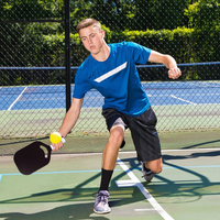 Raquette de pickleball professionnelle sans bords, thermoformée en fibre de carbone et noyau en nid d'abeille PP, personnalisable pour l'entraînement et les matchs