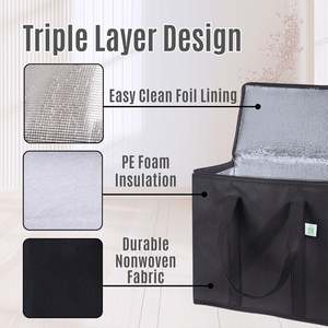 OEM ODM Hot Sale <b>Insulated</b> <b>Cooler</b> <b>Bag</b> Zipper <b>Cooler</b> <b>Bag</b> Thermal <b>Bag</b> with logo Custom <b>Insulated</b> Food <b>Bag</b> Storage Thermal - Product Image 5