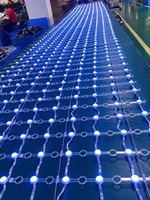 Écran transparent flexible extérieur de rideau en maille d'affichage à LED de grille de P50 pour construire la façade menée de médias de maille