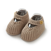Chaussons tricotés doux et chauds pour nouveau-nés et tout-petits Mimixiong, chaussettes de sol en crochet pour bébés, chaussures pour garçons et filles
