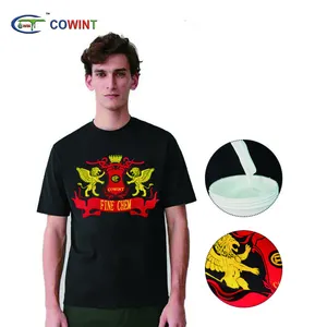 Cowint Wholesale textile screen printing transparent water feeling rubber flocking paste ink flock machine
