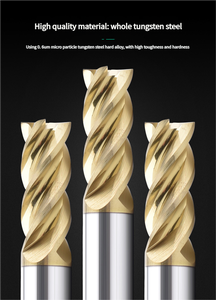 เครื่องกัดแบบแบนเคลือบไททาเนียมคุณภาพสูงเครื่องมือ CNC เครื่องกัดไทเทเนียมความเร็วสูง - Product Image 2